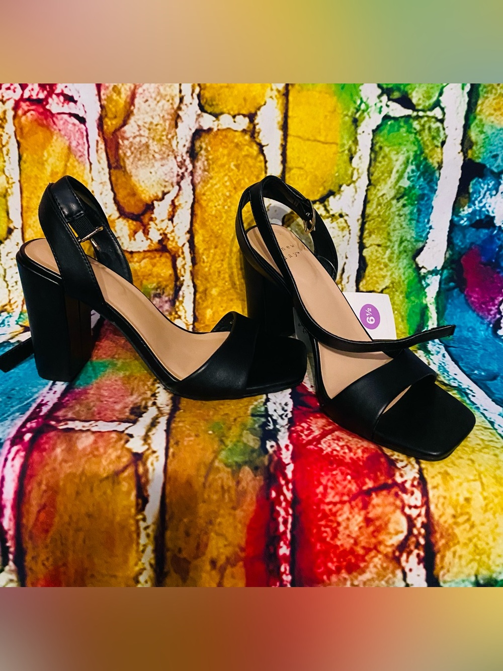 Ankle Strap Single Band Flare Heels with Memory Foam🖤